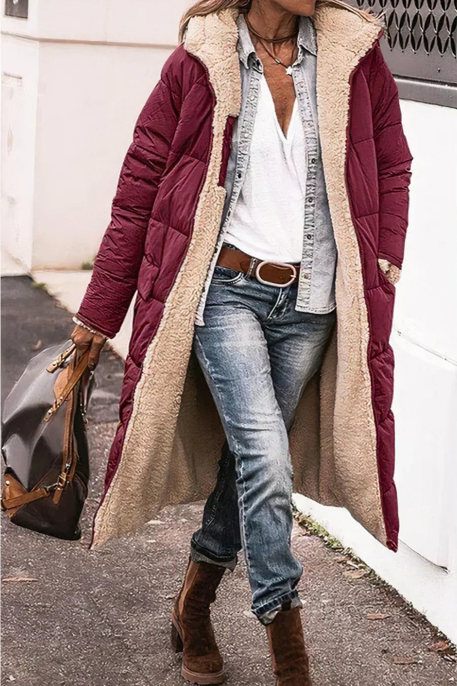 W&W Mode | Eleganter Doppelseitiger Warmer Parka