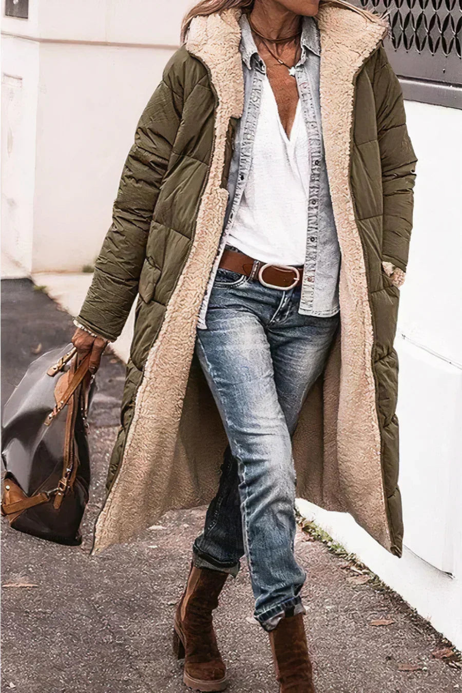 W&W Mode | Eleganter Doppelseitiger Warmer Parka