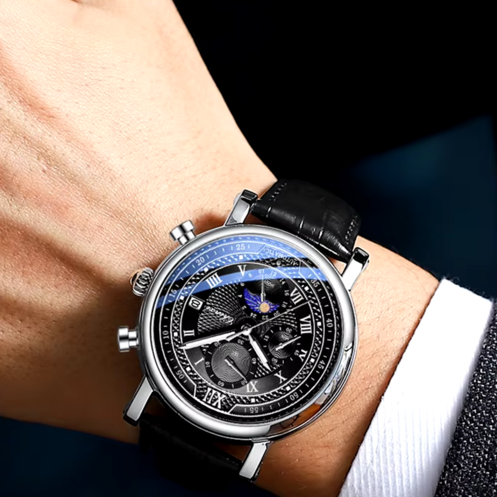 WW | Herren Armbanduhr Mit Lederarmband