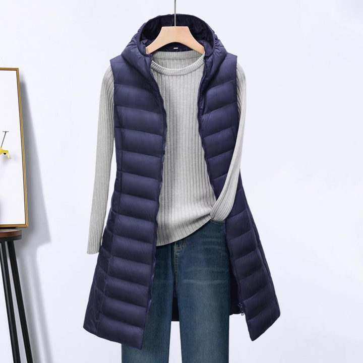 W&W Mode Langer Bodywarmer | Bequeme, elegante, länger gefütterte Jacke