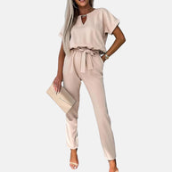 WW | Eleganter, festlicher Kurzarm-Damen-Overall für den Sommer