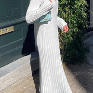 Jean™ - Schickes Midikleid mit geripptem V-Ausschnitt