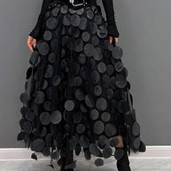 WW | Schicker Rock aus Polka Dot und Tüll Patchwork