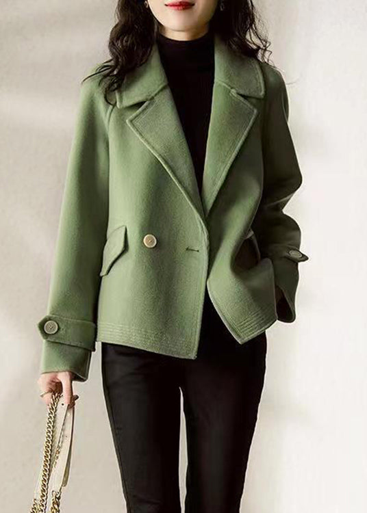 WW | Weinrot Peter Pan Kragen Knopf Patchwork Wollmäntel