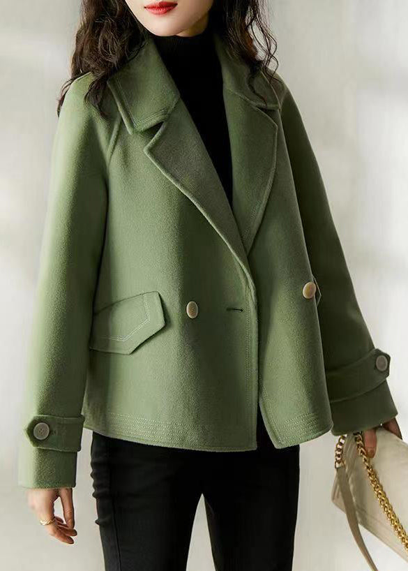 WW | Weinrot Peter Pan Kragen Knopf Patchwork Wollmäntel