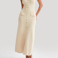 Sophia™ - Elegantes Ärmelloses Strickkleid