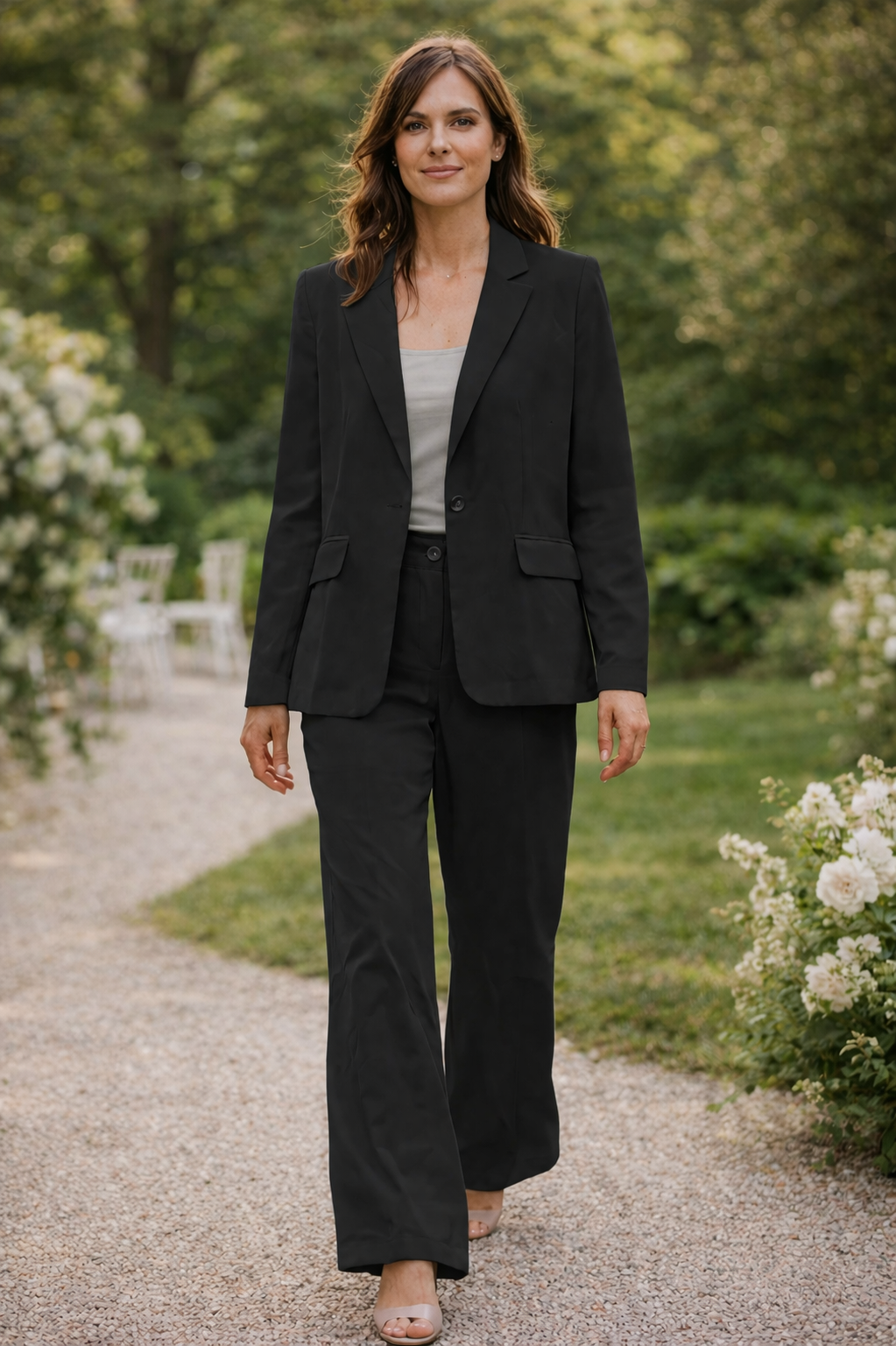 W&W Mode Damen Anzug Set Blazer Hose elegant Zweiteiler