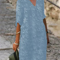 WW | Elegantes Midi-Blumenkleid