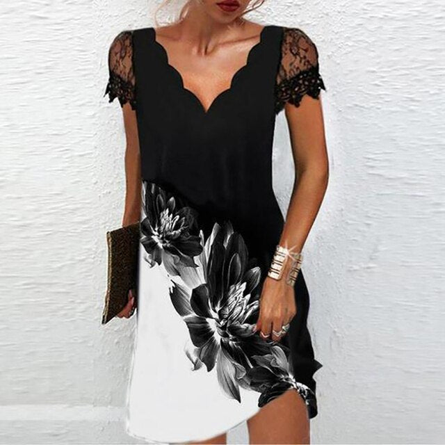 WW | Kurzärmeliges Kleid Für Damen