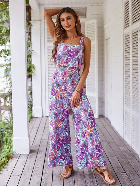 W&W Mode | Elegante Overall Blumenmuster