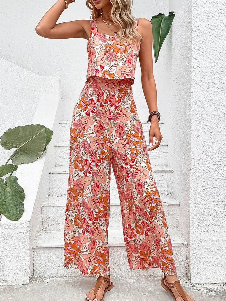 W&W Mode | Elegante Overall Blumenmuster
