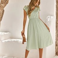 WW | Elegantes Midi Kleid Mit V-ausschnitt