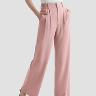 WW | Elegante Damen Stoffhose mit weitem Bein und hoher Taille