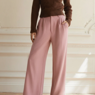 WW | Elegante Damen Stoffhose mit weitem Bein und hoher Taille