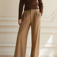 WW | Elegante Damen Stoffhose mit weitem Bein und hoher Taille