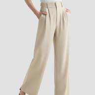 WW | Elegante Damen Stoffhose mit weitem Bein und hoher Taille