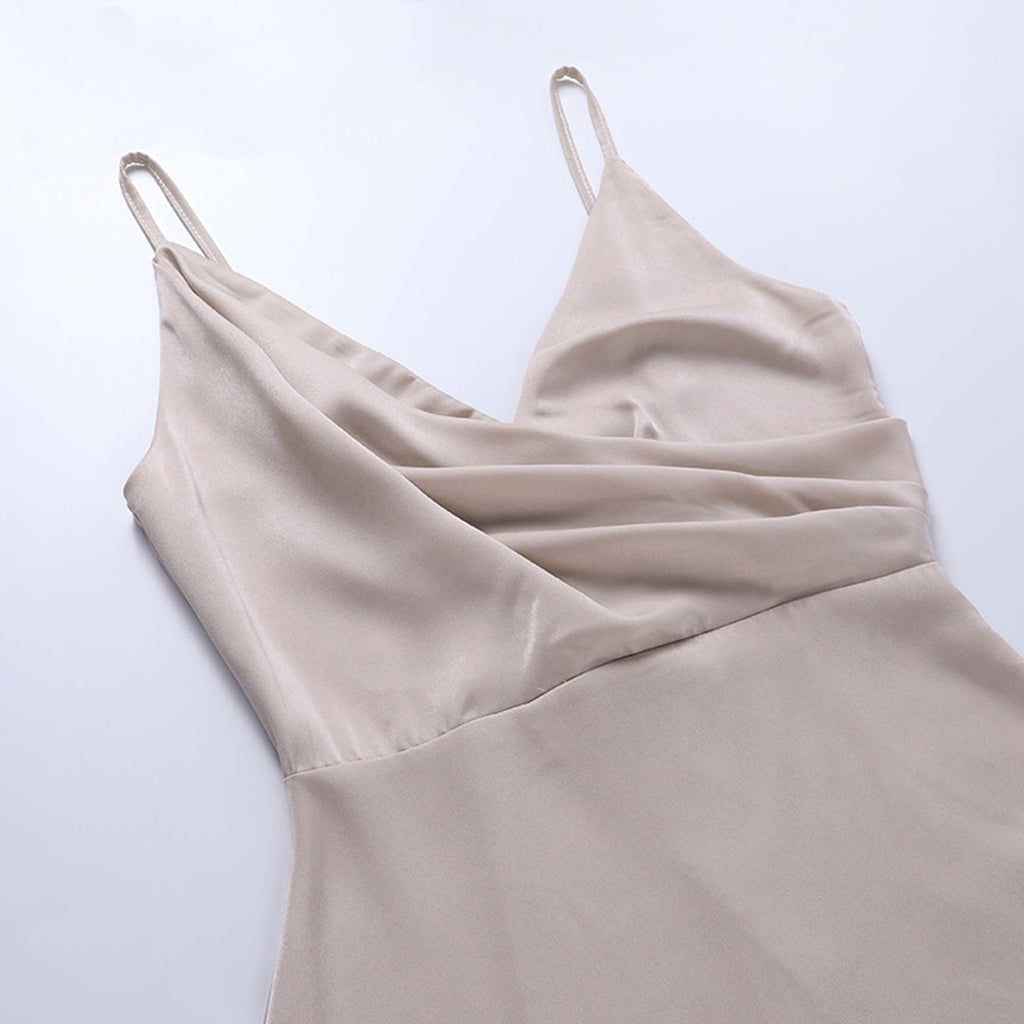 WW | Kleid, geschlitzt, ärmellos, formelles Kleid, Maxikleid