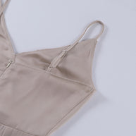 WW | Kleid, geschlitzt, ärmellos, formelles Kleid, Maxikleid