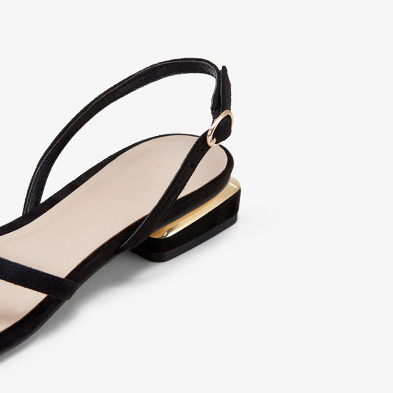 Damen Gladiator-Sandalen mit niedrigem Blockabsatz
