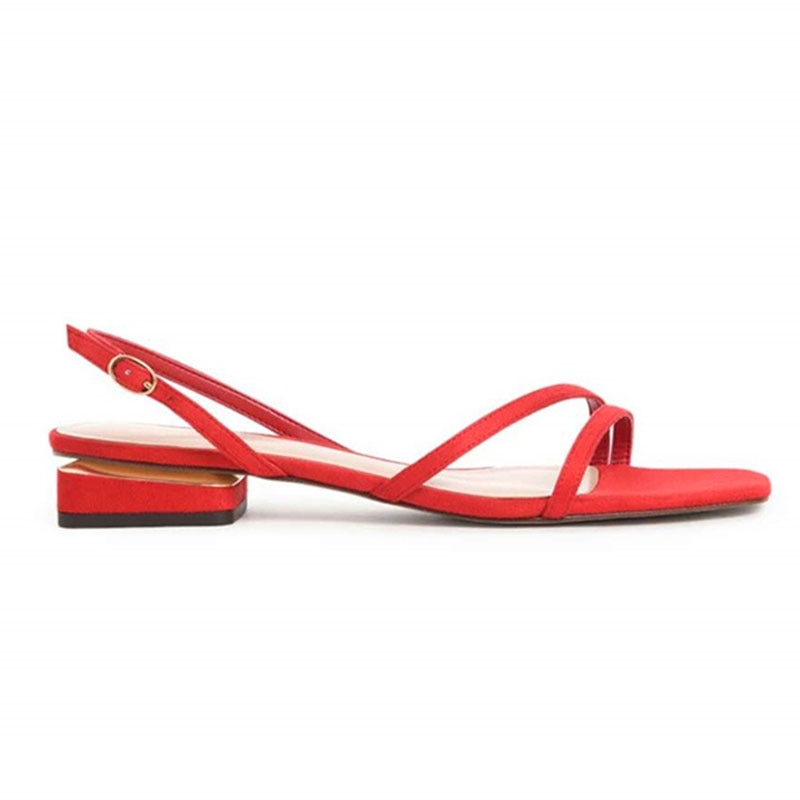 Damen Gladiator-Sandalen mit niedrigem Blockabsatz