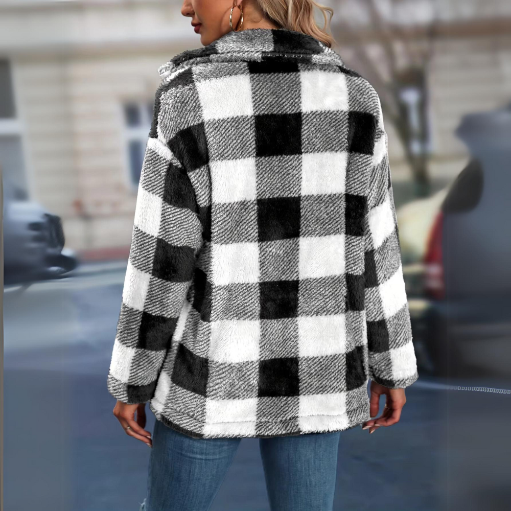 Karierte Winterjacke