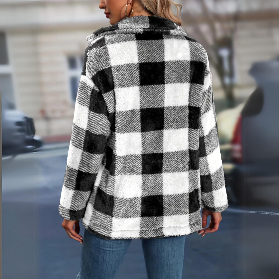 Karierte Winterjacke