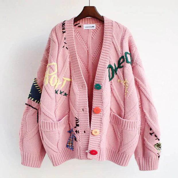 WW | Strickjacke Mit Patchwork Details