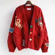 WW | Strickjacke Mit Patchwork Details