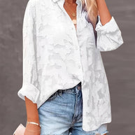 WW | Elegantes Hemd mit Knöpfen aus Jacquard-Webart
