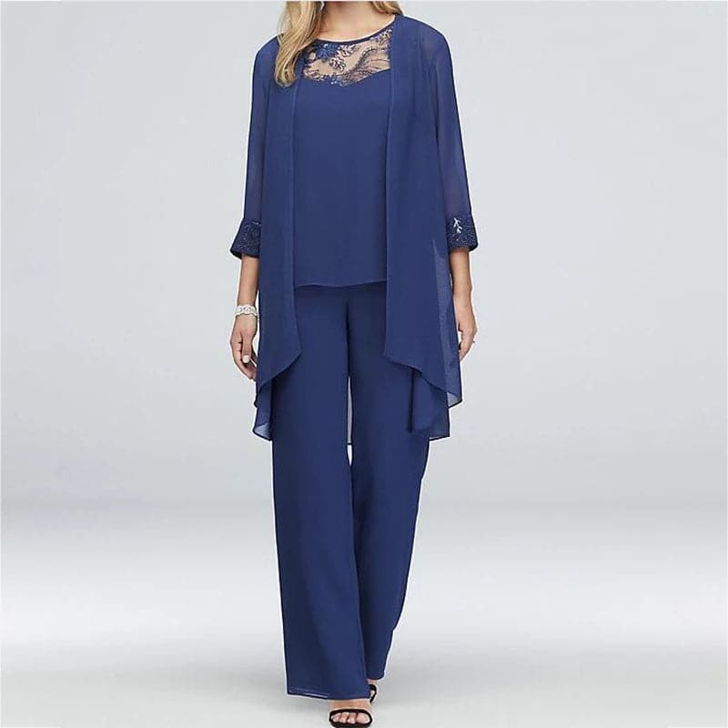 WW | Overall 3 Teile Set Elegante Jacke & Spitze Oben Lockere Passform
