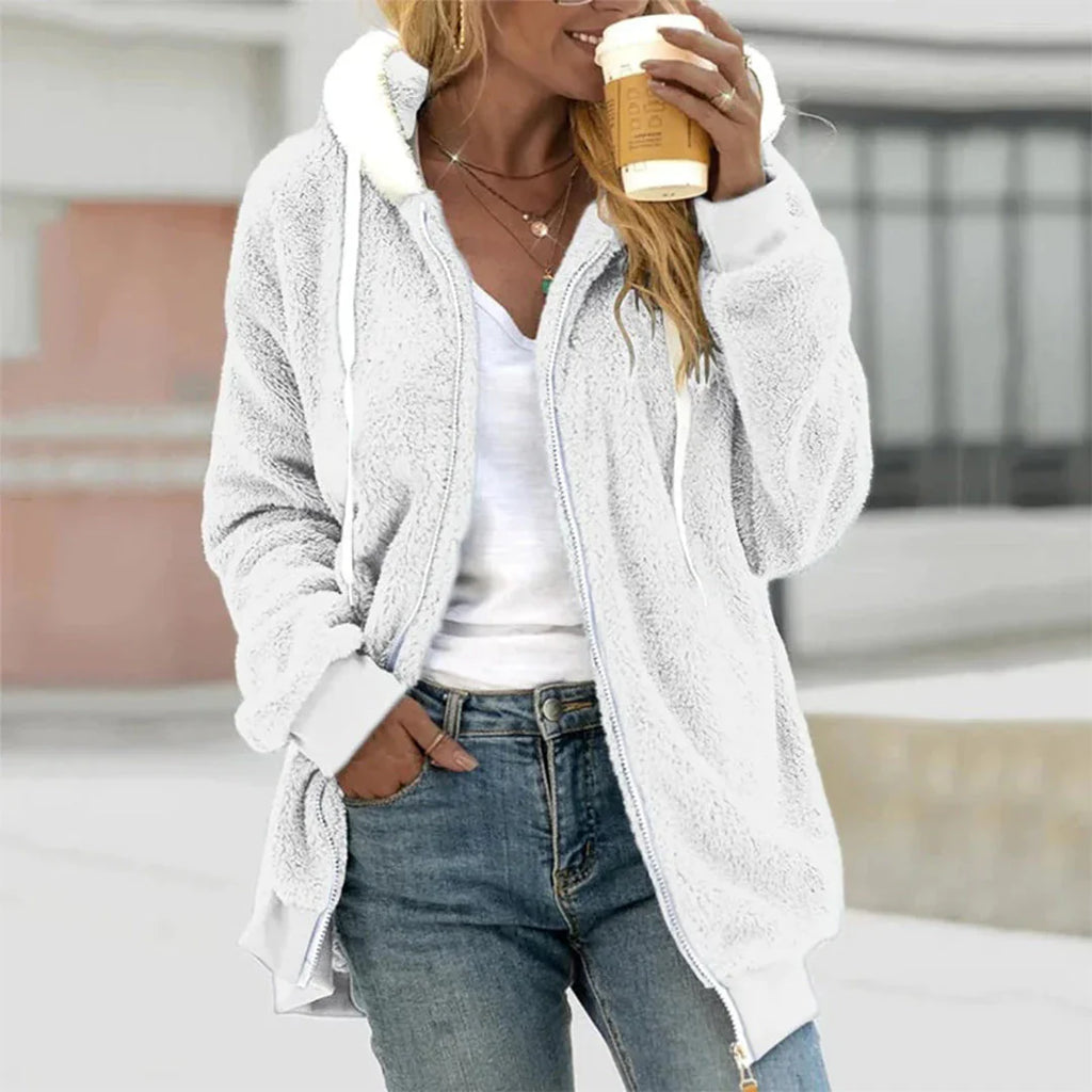 WW | Damen Plüschjacke Mit Kapuze