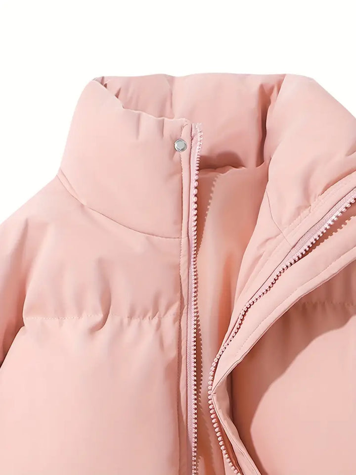 Damen-Pufferjacke aus 100 % Polyester für den Winter