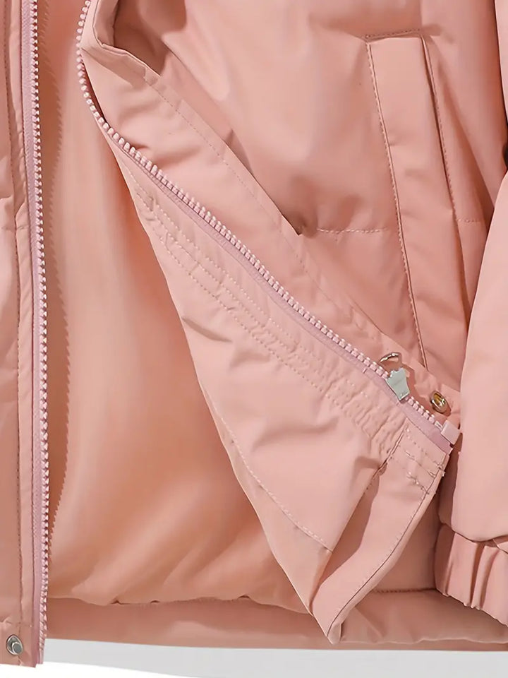 Damen-Pufferjacke aus 100 % Polyester für den Winter
