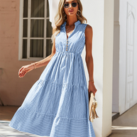 WW | Gestreiftes Midikleid für Damen