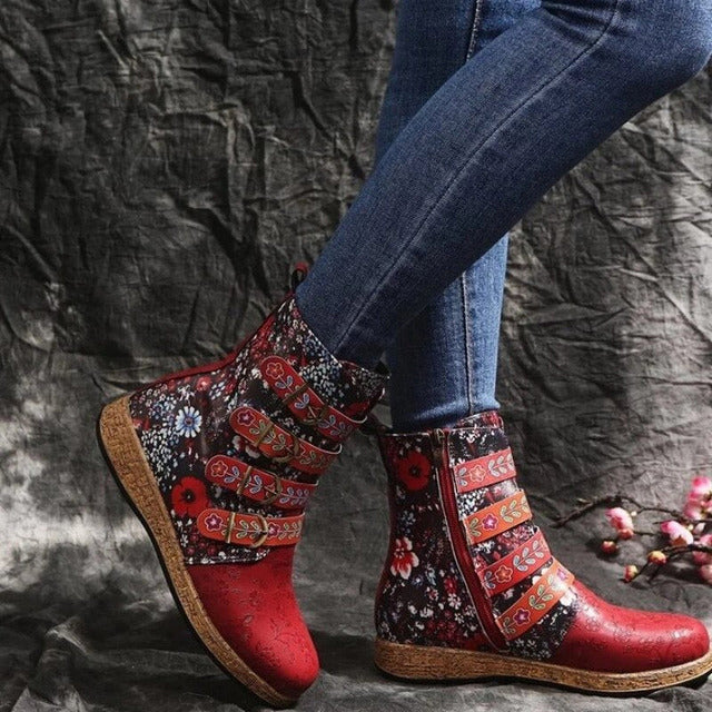 WW | Vintage Stiefel Im Ethnischen Stil