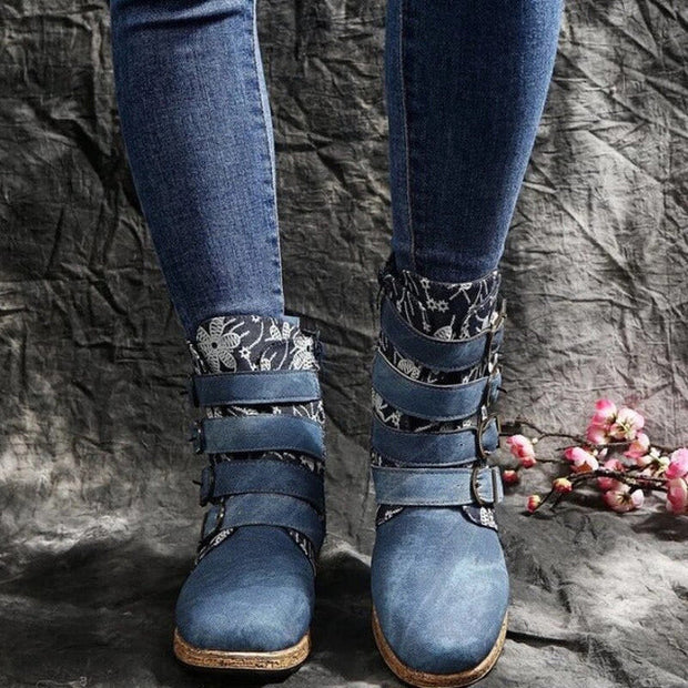 WW | Vintage Stiefel Im Ethnischen Stil