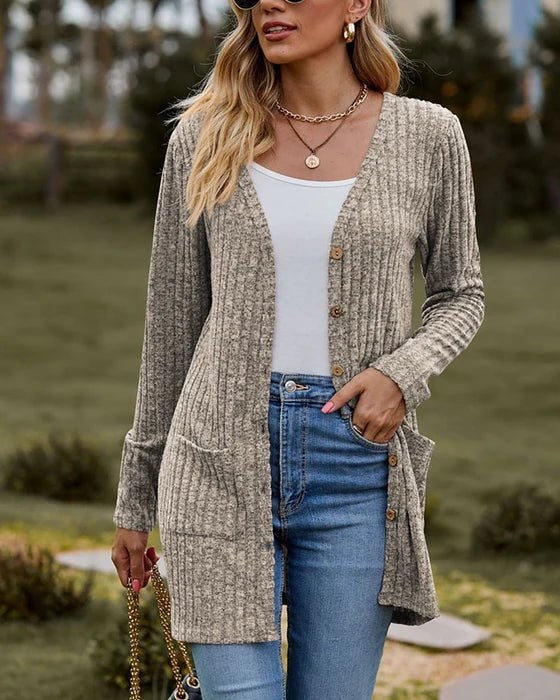 WW - Langärmlige Damen-Strickjacke