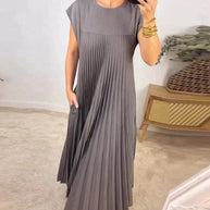 WW Kleid | Elegantes langes ärmelloses Kleid in lockerer Passform