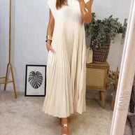 WW Kleid | Elegantes langes ärmelloses Kleid in lockerer Passform