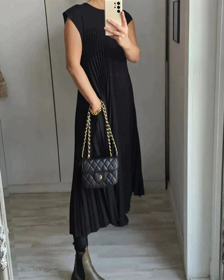 W&W Mode Kleid | Elegantes langes ärmelloses Kleid in lockerer Passform