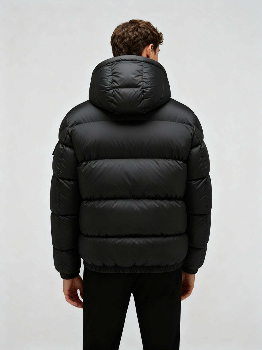 Herren Pufferjacke aus Entenfedern mit Wärme & Kapuze | WW