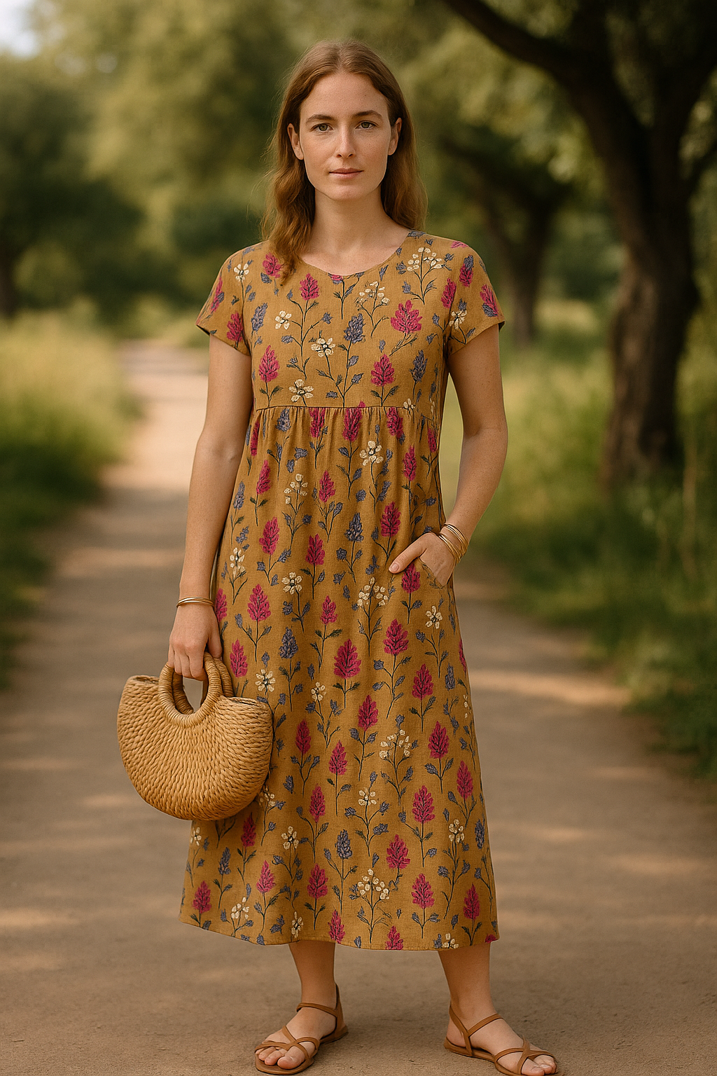 Luftkuss – Baumwoll-Leinenkleid mit Flair