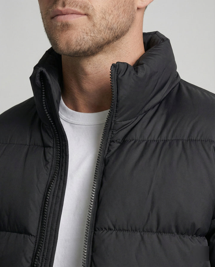 Herren Pufferjacke aus Entenfedern mit Wärme & Kapuze | W&W Mode