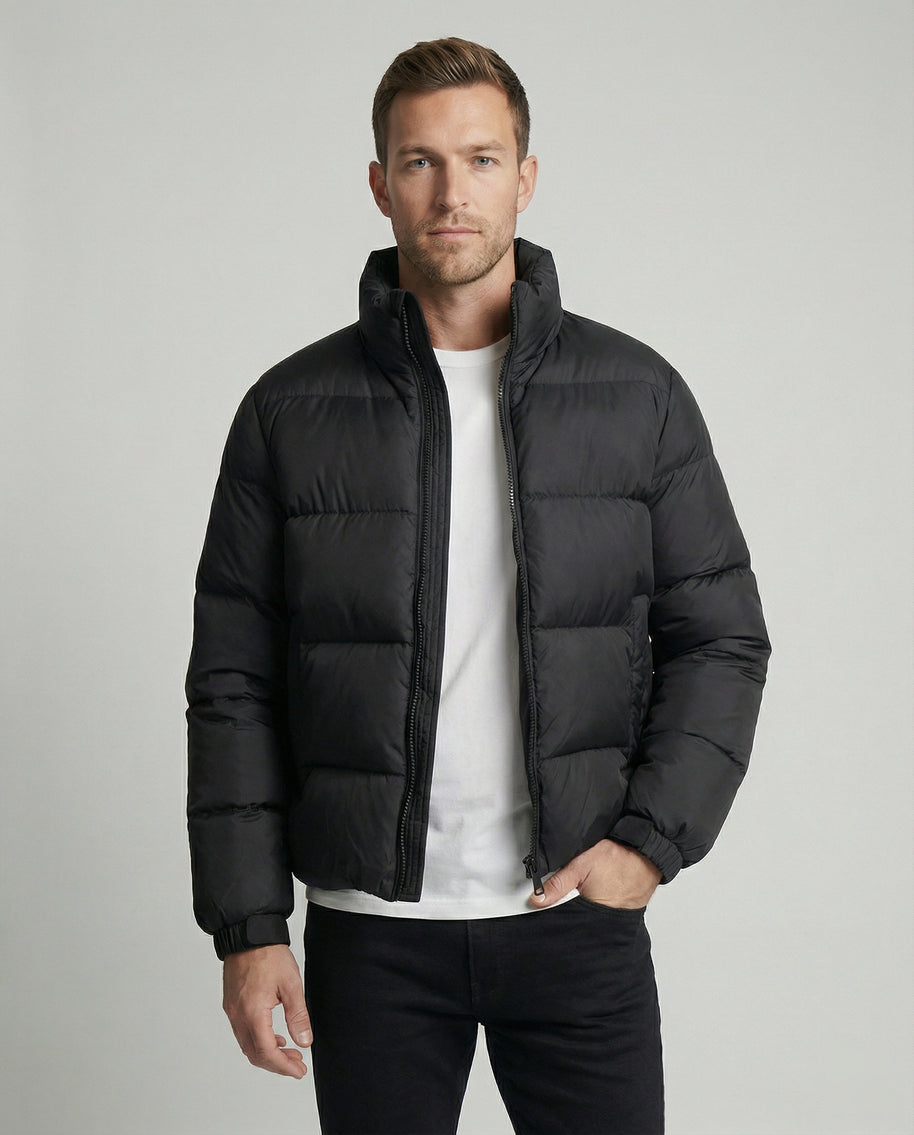 Herren Pufferjacke aus Entenfedern mit Wärme & Kapuze | WW