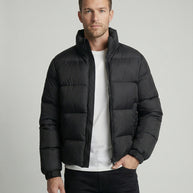 Herren Pufferjacke aus Entenfedern mit Wärme & Kapuze | WW