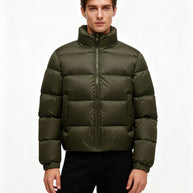 Herren Pufferjacke aus Entenfedern mit Wärme & Kapuze | WW