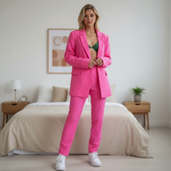 WW Damenanzug – Stilvoller Zweiteiler mit Blazer & langer Hose, Eleganter Hosenanzug für Business, Abend & Events