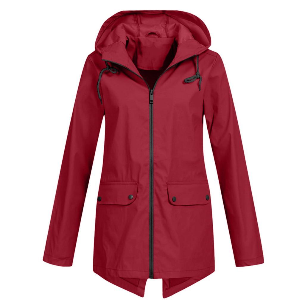 WW | Lange Regenjacke mit Kapuze für Damen