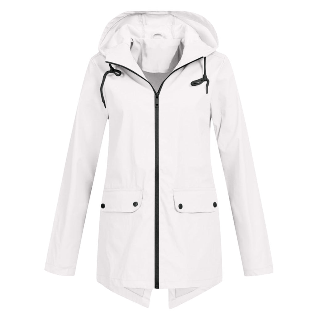 WW | Lange Regenjacke mit Kapuze für Damen