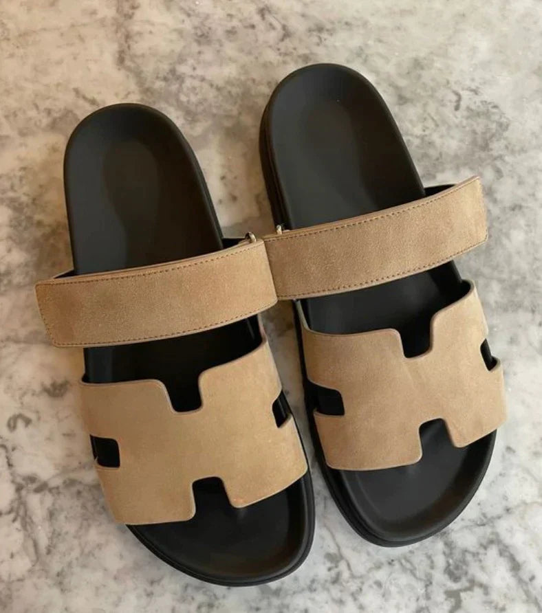 Damen Slip-on-Sandalen mit weichem Material